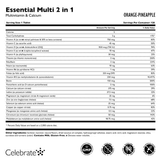 Essential Multi 2 in 1 Multivitamine met Calcium Kauwtablet