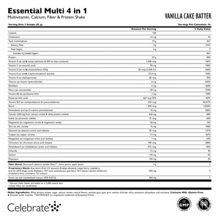 Essentiële Multi 4 in 1 Multivitamine met Calcium + Proteïne Poeder