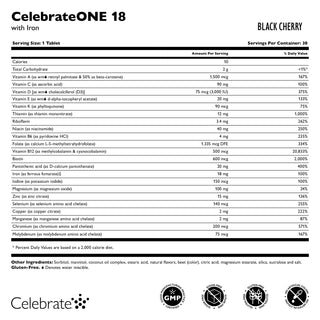 CelebrateONE 18 Eenmaaldaags Bariatrische Multivitamine met IJzer 