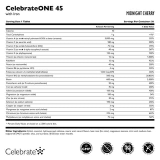 CelebrateONE 45 eenmaal daags Bariatrisch Multivitamine met IJzer, Kauwtablet