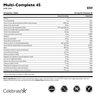 Multi-Complete 45 Bariatrisch Multivitamine met IJzer, Kauwtablet 