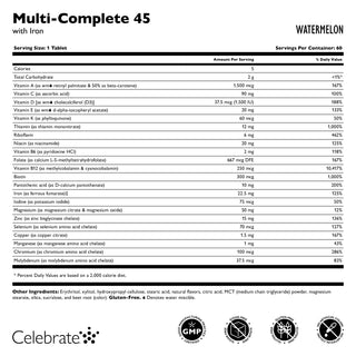 Multi-Complete 45 Bariatrik Çiğnenebilir Demir ile Multivitamin 