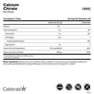 Calcium Citraat, Zachte Kauwtabletten