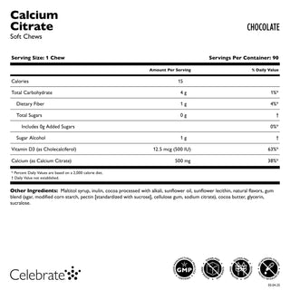 Calcium Citraat, Zachte Kauwtabletten