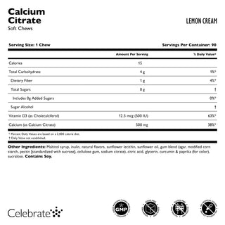 Calcium Citraat, Zachte Kauwtabletten