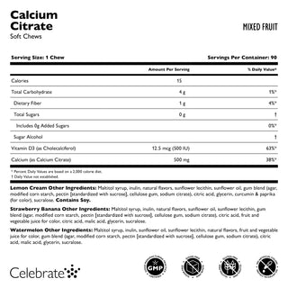 Calcium Citraat, Zachte Kauwtabletten