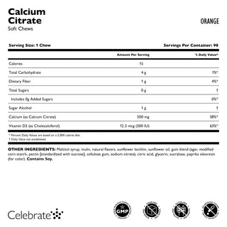 Calcium Citraat, Zachte Kauwtabletten
