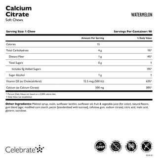 Calcium Citraat, Zachte Kauwtabletten