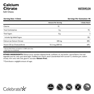 Calcium Citraat, Zachte Kauwtabletten