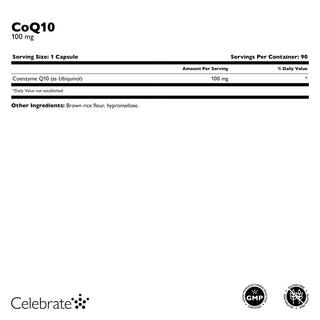 CoQ10 (co-enzym Q10), 100mg, Capsules