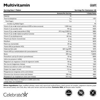 Bariatrische multivitamine zonder ijzer, Kauwtablet