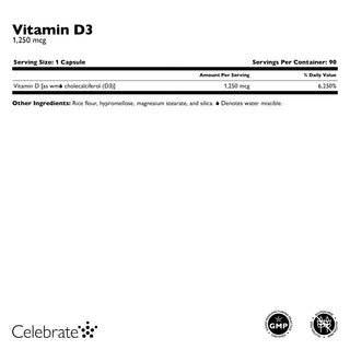 Vitamin D3 1.250mcg (50.000 IU) Capsules