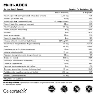 Multi-ADEK Vitamine zonder IJzer, Capsules