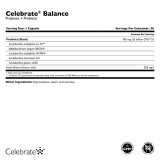 Celebrate® BALANCE Probiotic + Prebiotic, Capsules