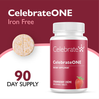 CelebrateONE Eénmaal daags Bariatrische Multivitamine zonder IJzer, Kauwtablet