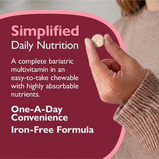 CelebrateONE Eénmaal daags Bariatrische Multivitamine zonder IJzer, Kauwtablet