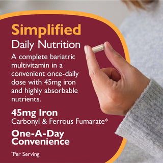 CelebrateONE 45 Eénmaal daags Bariatrisch Multivitamine met IJzer, Capsules