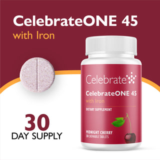 CelebrateONE 45 eenmaal daags Bariatrisch Multivitamine met IJzer, Kauwtablet