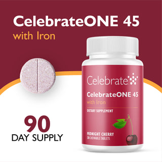CelebrateONE 45 eenmaal daags Bariatrisch Multivitamine met IJzer, Kauwtablet