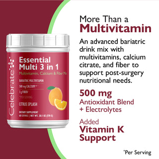 Essential Multi 3 in 1 Multivitamine met Calcium, Drank Mix