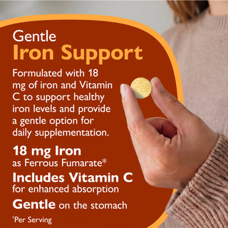 IJzer 18 mg + Vitamine C, Kauwtablet, Orange 