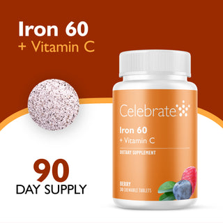 IJzer 60 mg + Vitamine C, Kauwtablet, Berry 
