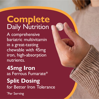 Multi-Complete 45 Bariatrisch Multivitamine met IJzer, Kauwtablet 
