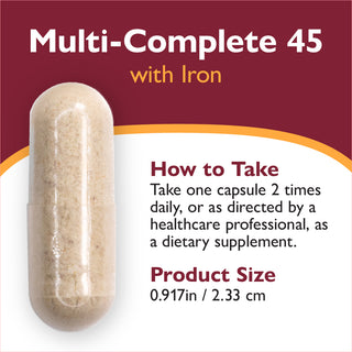 Multi-Complete 45 Bariatrisch Multivitamine met IJzer, Capsules 