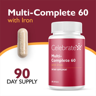 Multi-Complete 60 Bariatrische Multivitamine met IJzer, Capsules 