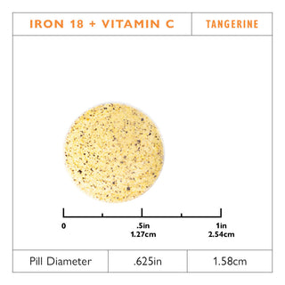 IJzer 18 mg + Vitamine C, Kauwtablet Tabletten, Orange