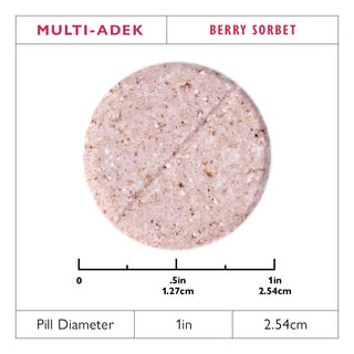 Multi-ADEK Kauwtablet Vitamine zonder ijzer, Berry Sorbet